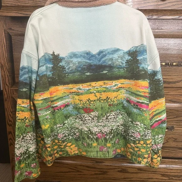 Ryoko Rain Reversible Valley of Flowers Work Jacket - Picture 2 of 5